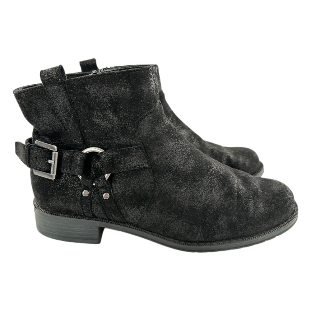 Aerosoles Sweet Ride Harness ankle booties size 8.5 black faux suede boots